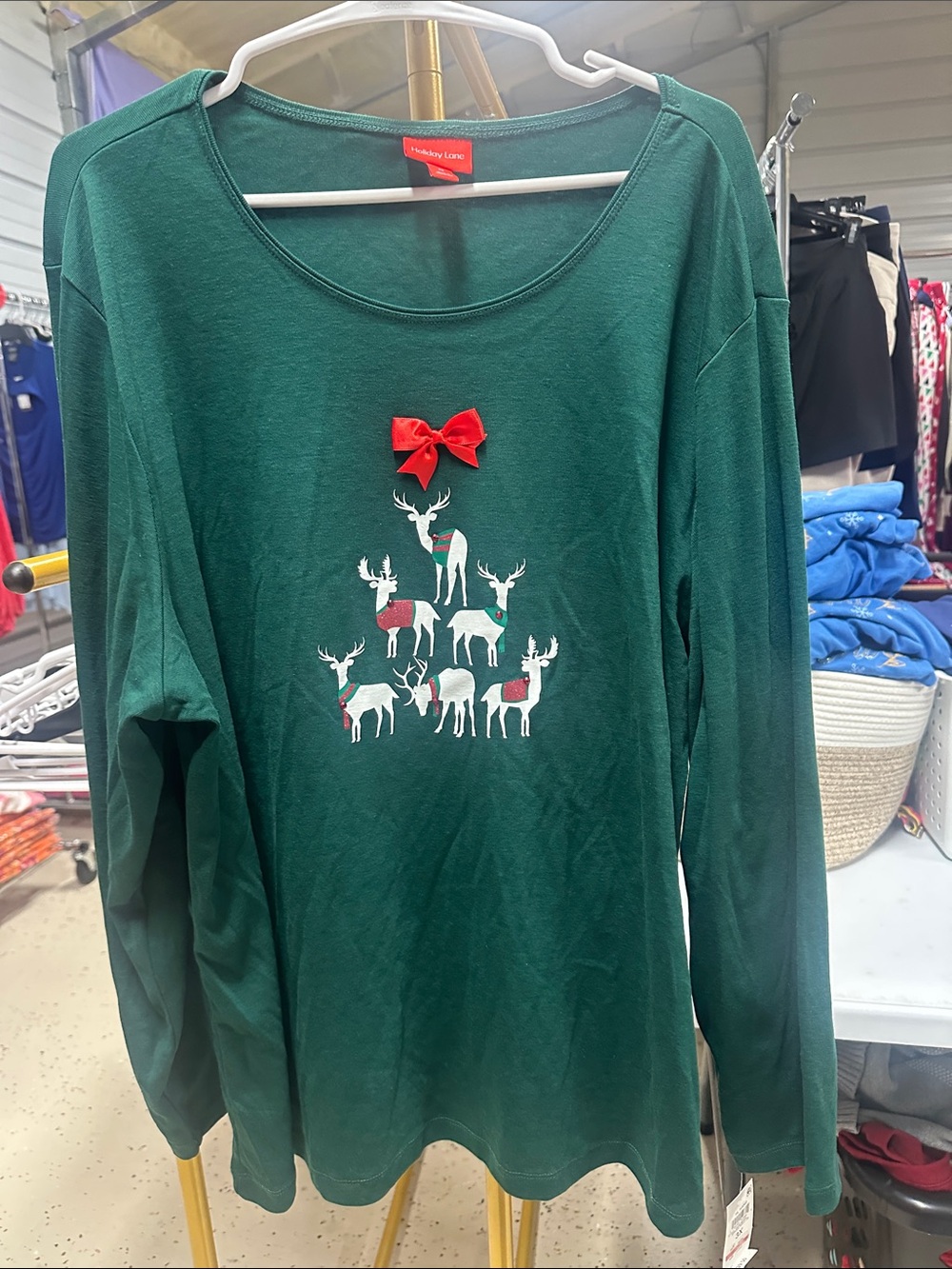 NWT HOLIDAY LANE WOMEN’S PLUS SIZE T-SHIRT, LONG SLEEVE